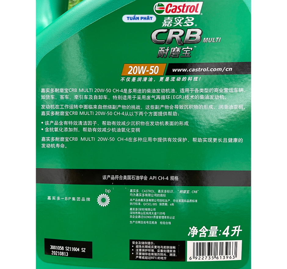 Castrol CRB Multi 20W-50 CH-4 Lít