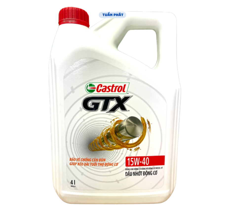 Nhớt CASTROL GTX 15W40 SN/CF (4Lít)