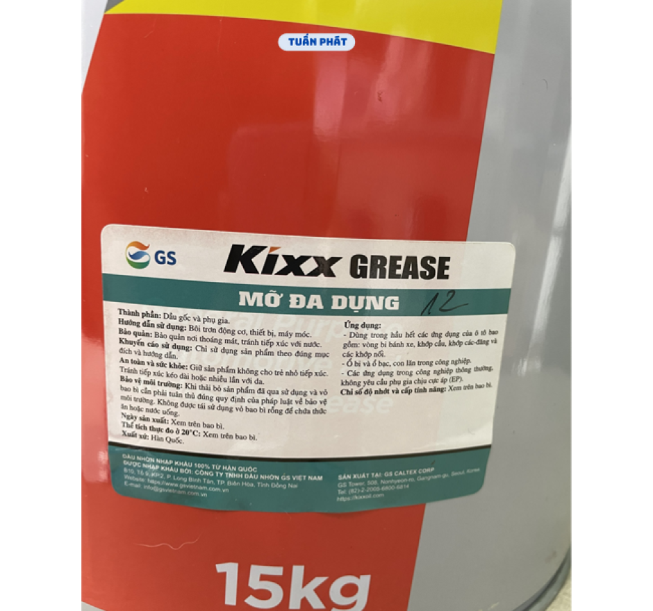 Mỡ bò đa dụng KIXX Grease 3 (15kg)