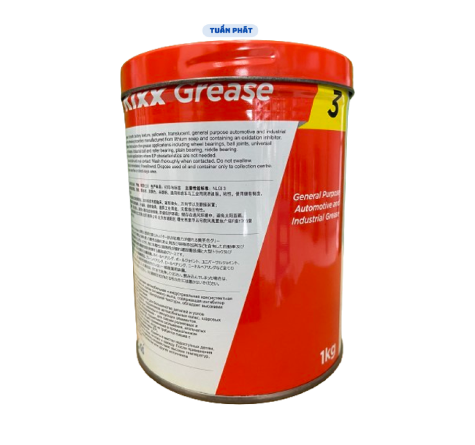 Mỡ bò Kixx Grease Hàn Quốc 3 chịu nhiệt cao cấp lon 1kg