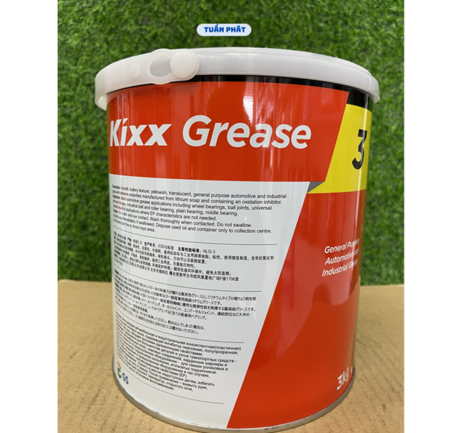 Mỡ bò Kixx Grease  3 Hàn Quốc chịu nhiệt cao cấp lon 3kg