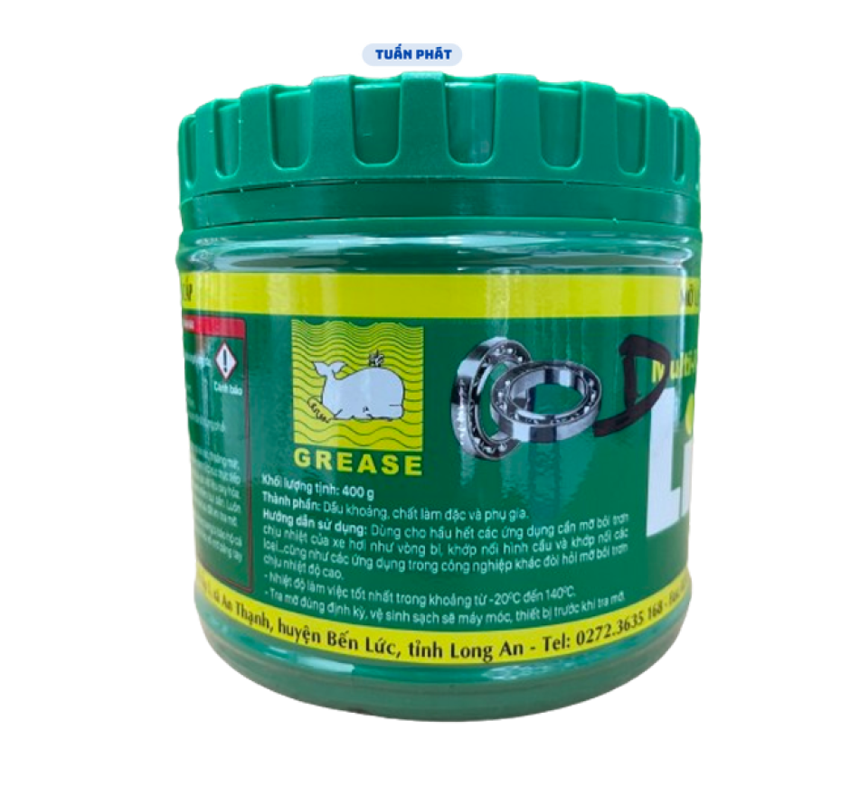 Mỡ Mekong chịu nhiệt cao LITOL 3 400g đa chức năng bôi trơn vòng bi, bạc đạn, khớp nối