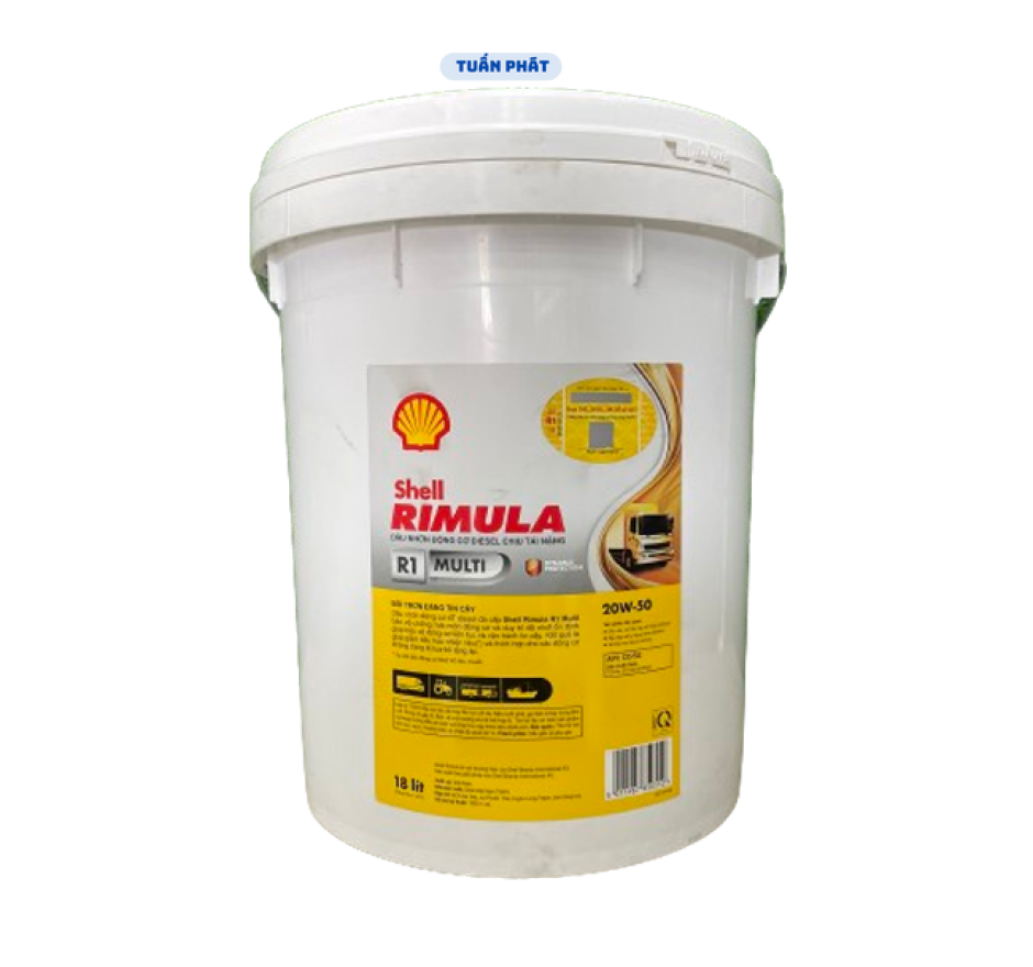 Nhớt Shell Rimula R1 Multi 20W50 – 18LÍT
