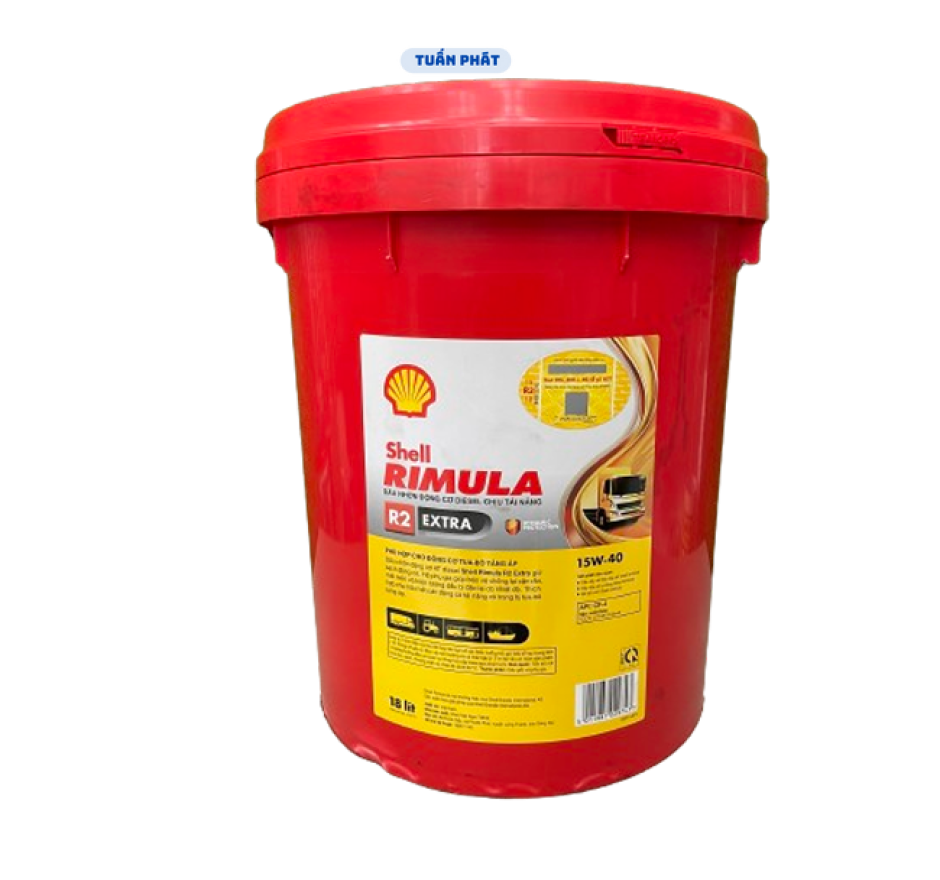 Nhớt Shell Rimula R2 Extra 15W40 CF-4 18 LÍT 