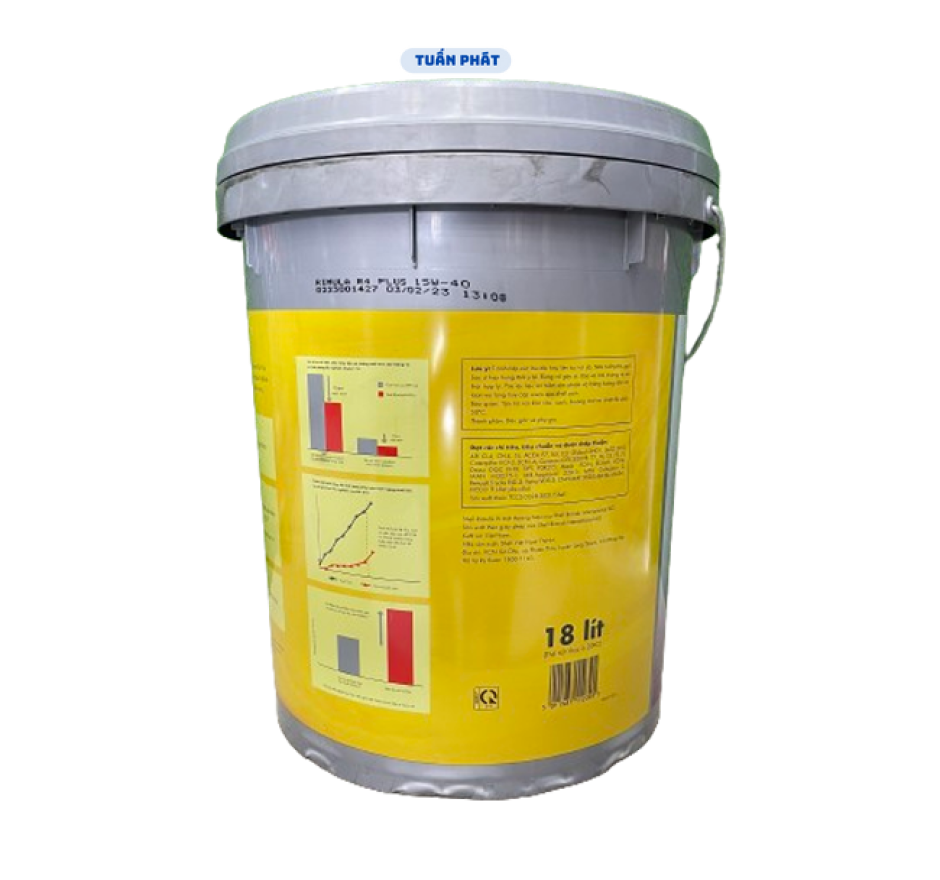 Nhớt Shell RIMULA R4 Plus 15W40  18LÍT