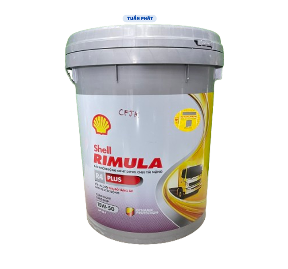 Nhớt Shell RIMULA R4 Plus 15W-50 18 LÍT