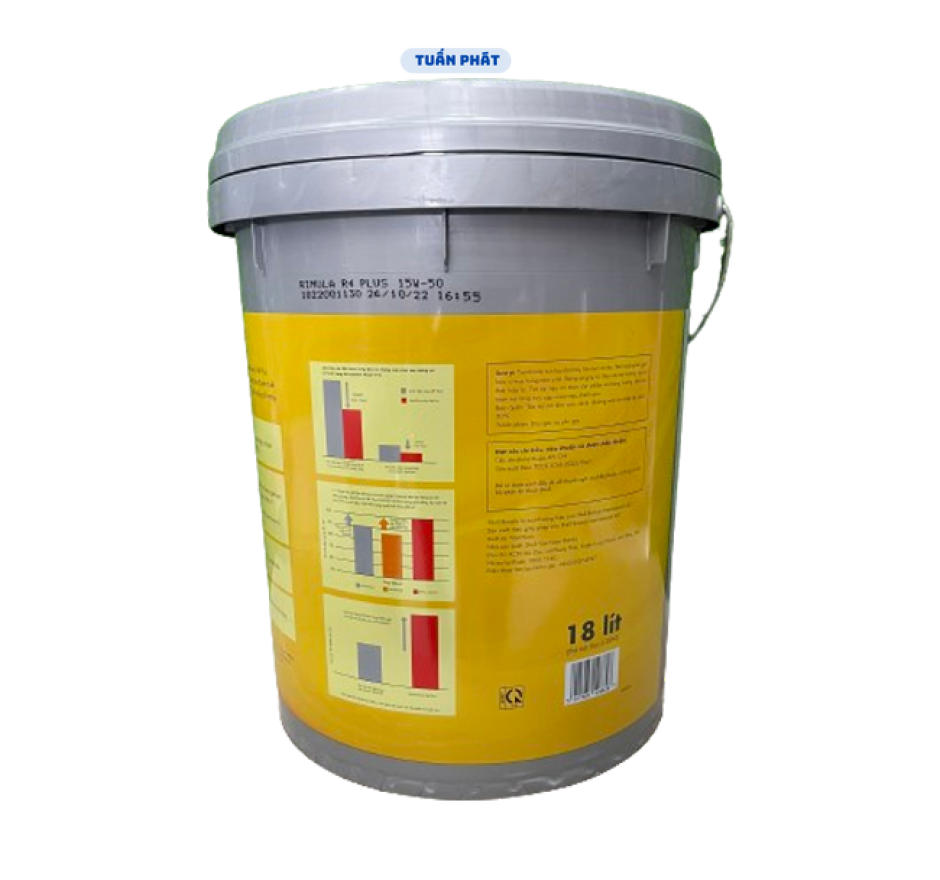 Nhớt Shell RIMULA R4 Plus 15W-50 18 LÍT