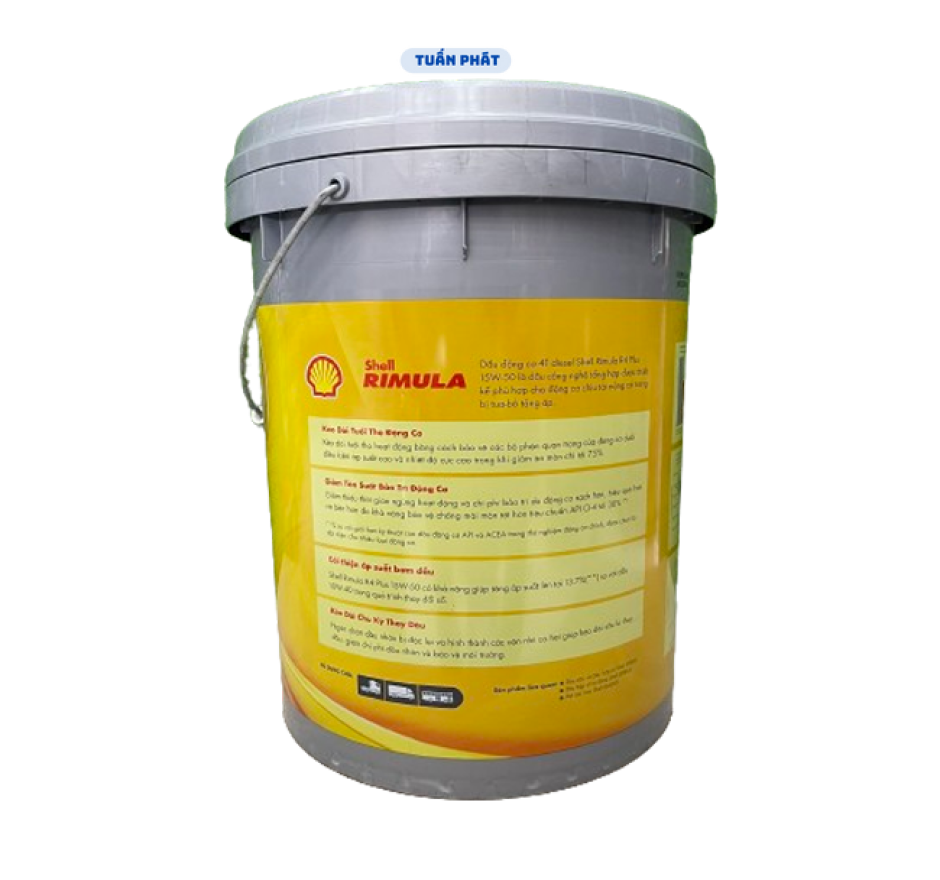 Nhớt Shell RIMULA R4 Plus 15W-50 18 LÍT
