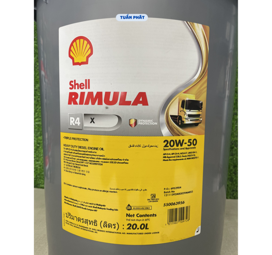 Nhớt Shell Rimula R4X 20W50 -20 LÍT