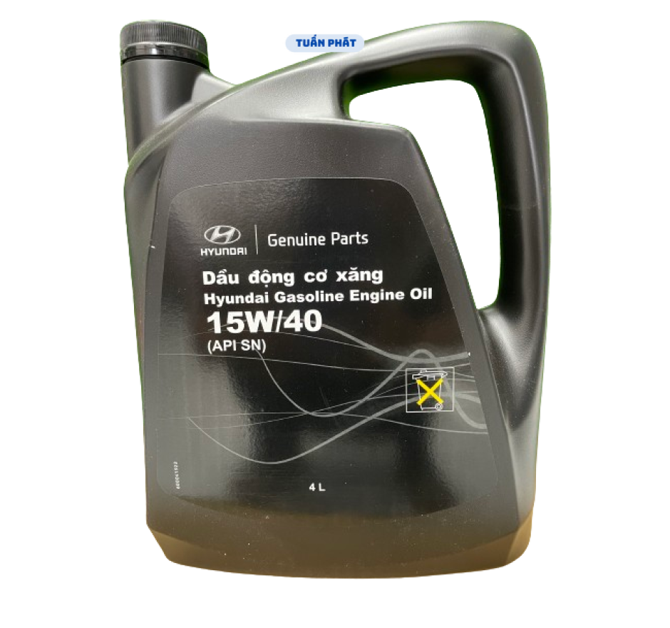 Dầu nhớt HYUNDAI 15W40 (API SN) - chính hãng phân phối - dùng cho xe ô tô máy xăng (4L/can)