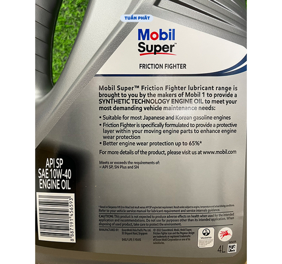 Dầu nhớt Mobil Super Friction Fighter 10W40 4L
