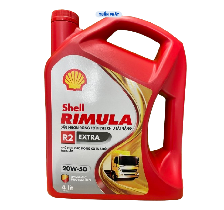 NHỚT SHELL RIMULA R2 EXTRA  20W-50 CF-4 LOẠI 4 LÍT