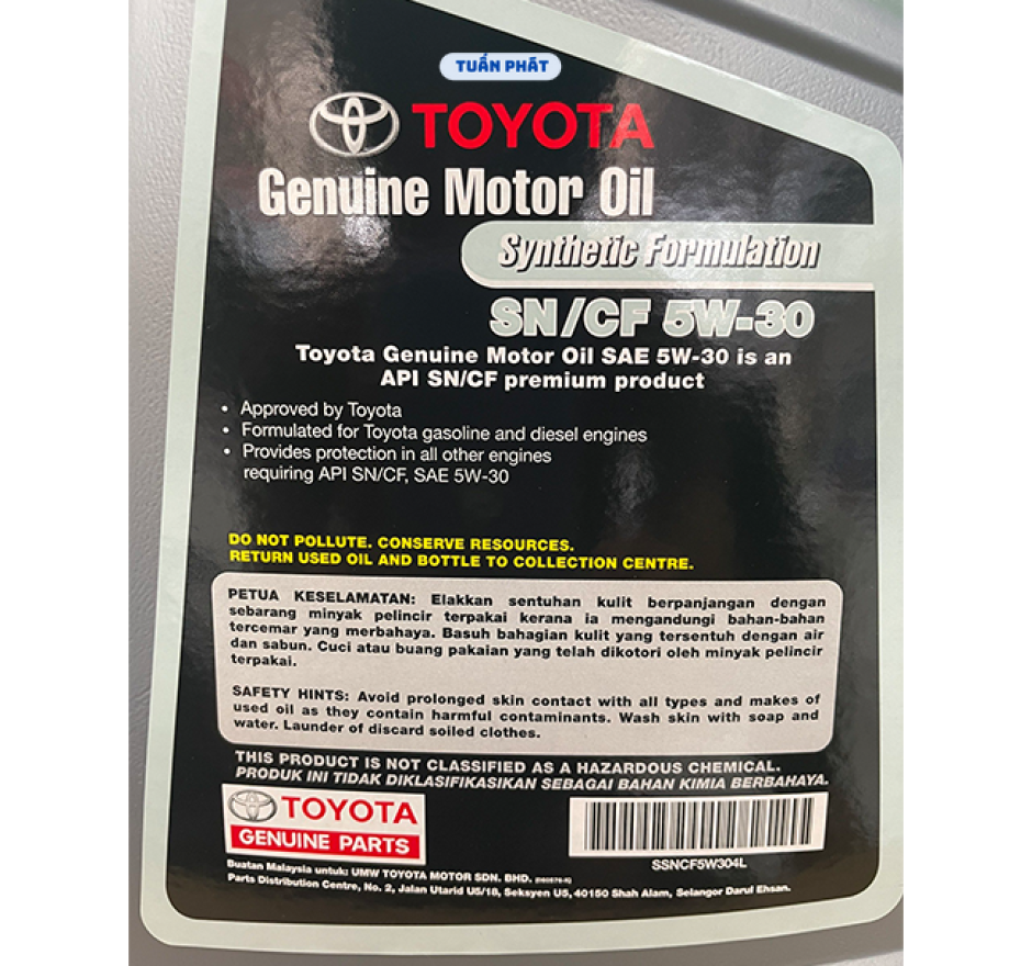 DẦU NHỚT TOYOTA GENUINE MOTOR OIL SNCF 5W-30